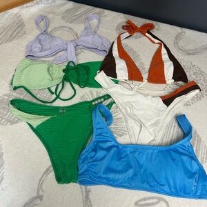 Bundle of 2 bikini sets and 2 bikini tops